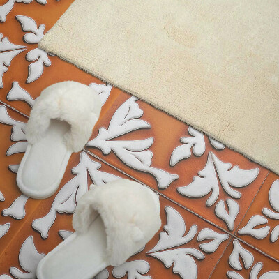 Panou decorativ perete dreptunghiular Inspirări de plante pe ceramică