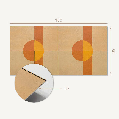 Panou decorativ bucatarie Motiv cu forme geometrice moderne