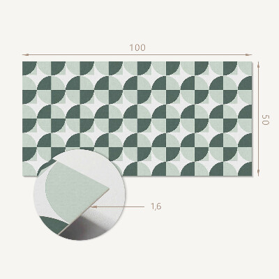 Panou decorativ perete dreptunghiular Cercuri ?i pătrate într-un stil geometric