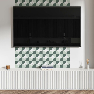 Panou decorativ perete dreptunghiular Cercuri ?i pătrate într-un stil geometric
