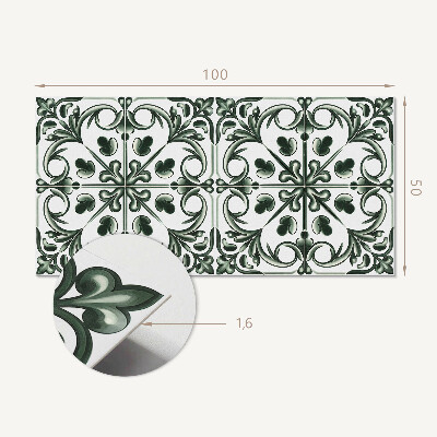 Panou decorativ perete dreptunghiular Un model de plantă sub formă de ?iglă
