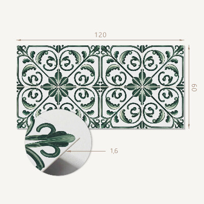 Panou decorativ dreptunghiular Motive vegetale cu detalii decorative
