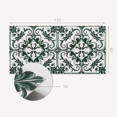 Panou decorativ perete dreptunghiular Planta?i pătrate într-un stil geometric