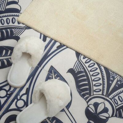 Panou decorativ bucatarie Motiv floral în stil ceramică