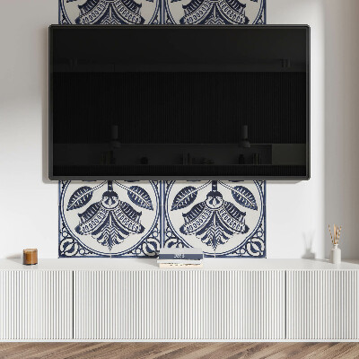 Panou decorativ bucatarie Motiv floral în stil ceramică
