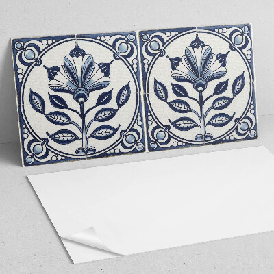 Panou decorativ dreptunghiular Motiv floral pe faianta