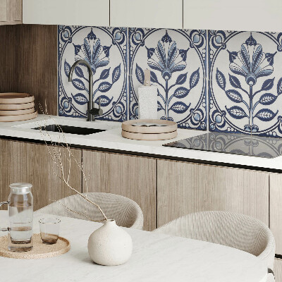 Panou decorativ dreptunghiular Motiv floral pe faianta