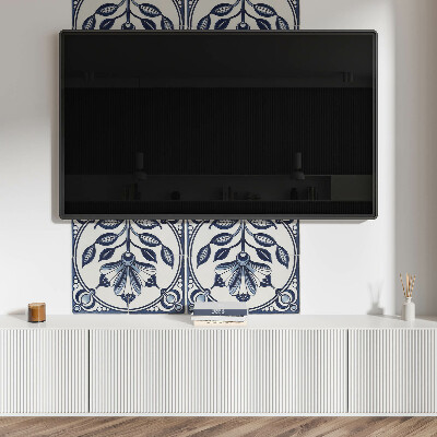 Panou decorativ dreptunghiular Motiv floral pe faianta