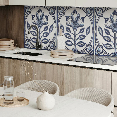 Panou decorativ dreptunghiular Motiv floral pe faianta