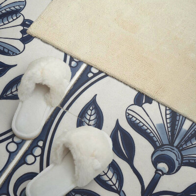 Panou decorativ dreptunghiular Motiv floral pe faianta