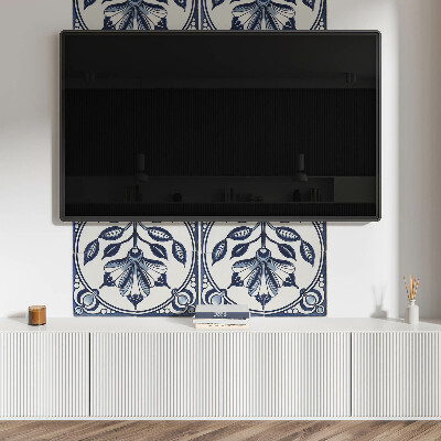 Panou decorativ dreptunghiular Motiv floral pe faianta