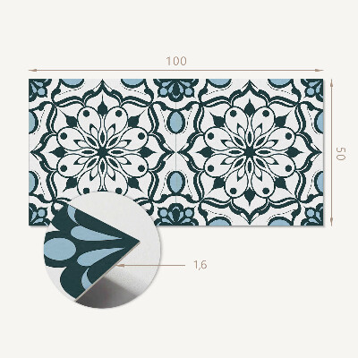 Panou decorativ bucatarie Mandala florală în culorile naturii