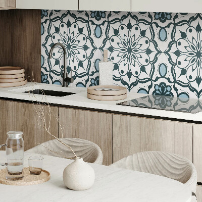 Panou decorativ bucatarie Mandala florală în culorile naturii