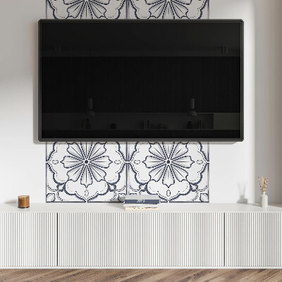 Panou decorativ dreptunghiular Motiv floral pe faianta