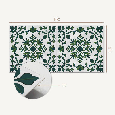 Panou decorativ perete dreptunghiular Model de plante cu detalii decorative