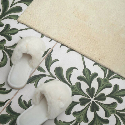Panou decorativ dreptunghiular Model de plante pe ceramică