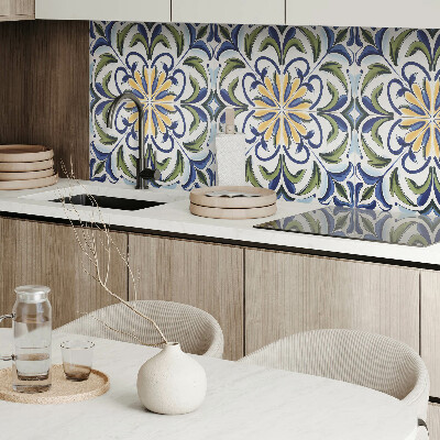 Panou decorativ bucatarie Un motiv vegetal cu accente florale