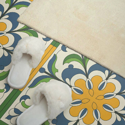 Panou decorativ dreptunghiular Model floral cu frunze verzi