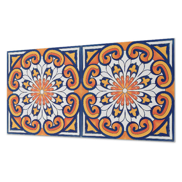 Panou decorativ dreptunghiular Motiv floral pe un fundal colorat