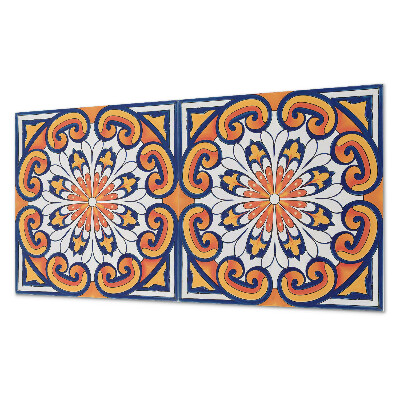 Panou decorativ dreptunghiular Motiv floral pe un fundal colorat