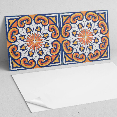 Panou decorativ dreptunghiular Motiv floral pe un fundal colorat