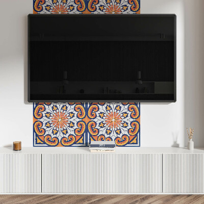 Panou decorativ dreptunghiular Motiv floral pe un fundal colorat