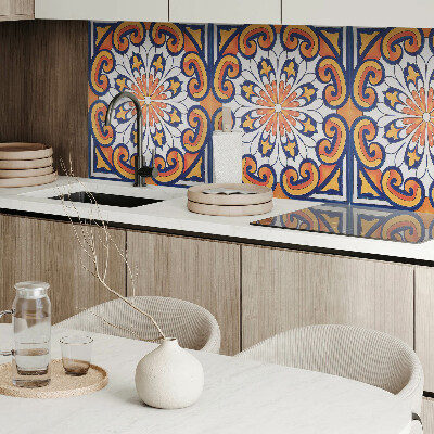 Panou decorativ dreptunghiular Motiv floral pe un fundal colorat