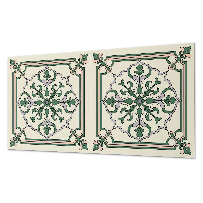 Panou decorativ perete dreptunghiular Motiv floral cu detalii decorative