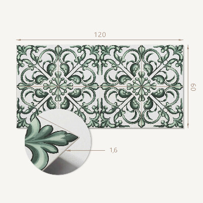 Panou decorativ dreptunghiular Un motiv vegetal în simetrie armonioasă