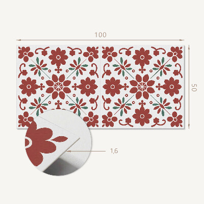 Panou decorativ bucatarie Motiv floral cu frunze