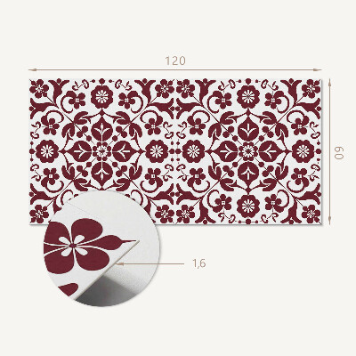 Panou decorativ perete dreptunghiular Model floral cu detalii decorative