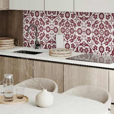 Panou decorativ perete dreptunghiular Model floral cu detalii decorative
