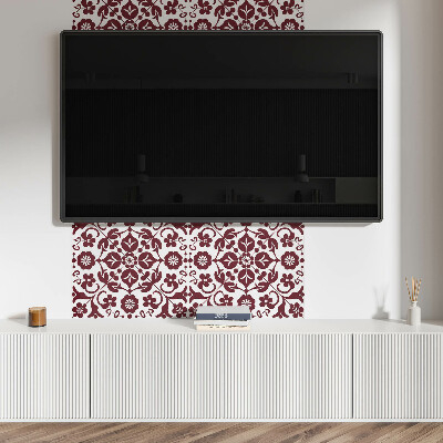Panou decorativ perete dreptunghiular Model floral cu detalii decorative
