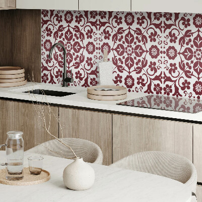 Panou decorativ perete dreptunghiular Model floral cu detalii decorative