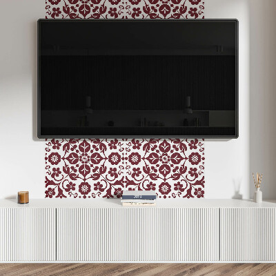 Panou decorativ perete dreptunghiular Model floral cu detalii decorative