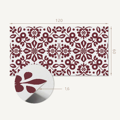 Panou decorativ dreptunghiular Motiv floral cu frunze verzi