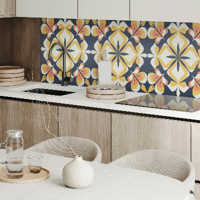 Panou decorativ bucatarie Motiv floral sub formă de geometrie