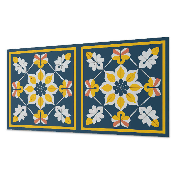 Panou decorativ dreptunghiular Armonie florală în simetrie