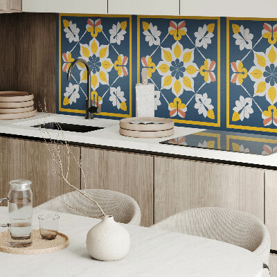 Panou decorativ dreptunghiular Armonie florală în simetrie