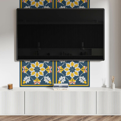 Panou decorativ dreptunghiular Armonie florală în simetrie