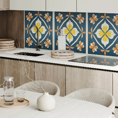 Panou decorativ bucatarie Simetrie florală într-un aranjament armonios
