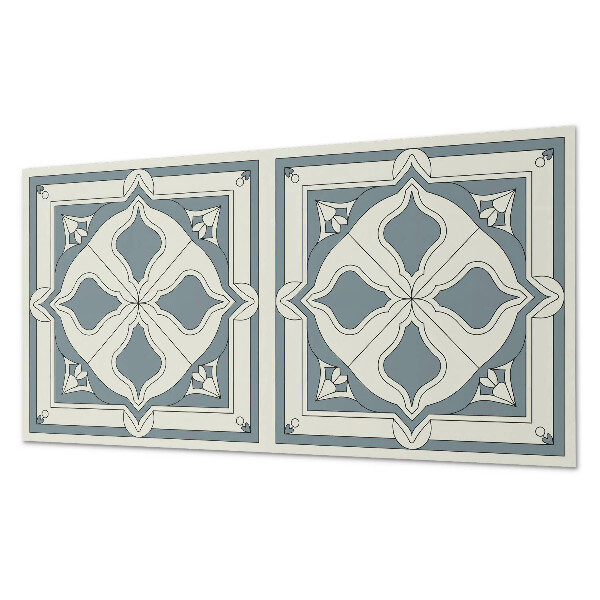 Panou decorativ perete dreptunghiular Motiv floral pe ceramică