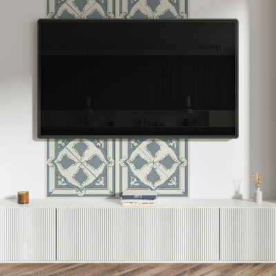 Panou decorativ perete dreptunghiular Motiv floral pe ceramică