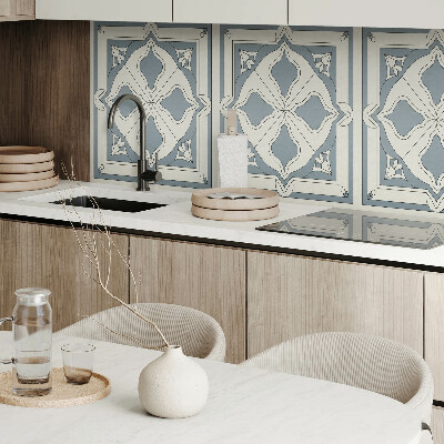 Panou decorativ perete dreptunghiular Motiv floral pe ceramică