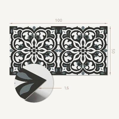 Panou decorativ bucatarie Motiv floral cu elemente decorative
