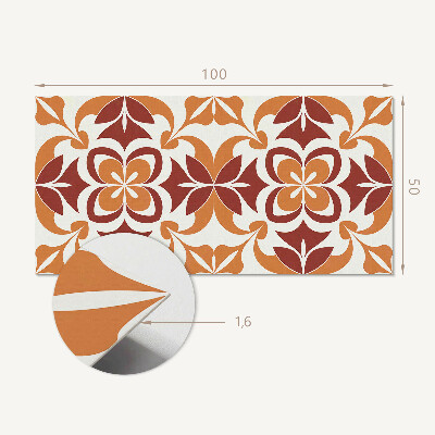 Panou decorativ dreptunghiular Motiv floral cu frunze verzi