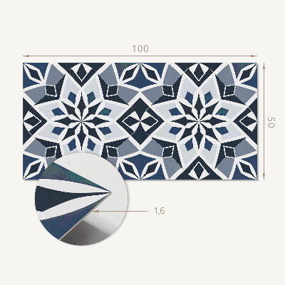 Panou decorativ bucatarie Geometrie florală într-un stil modern