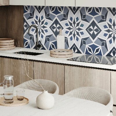Panou decorativ bucatarie Geometrie florală într-un stil modern