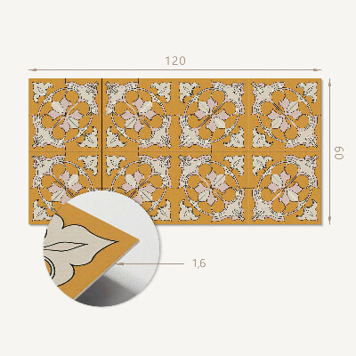 Panou decorativ dreptunghiular Mozaic floral în culori