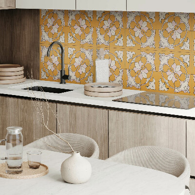 Panou decorativ dreptunghiular Mozaic floral în culori